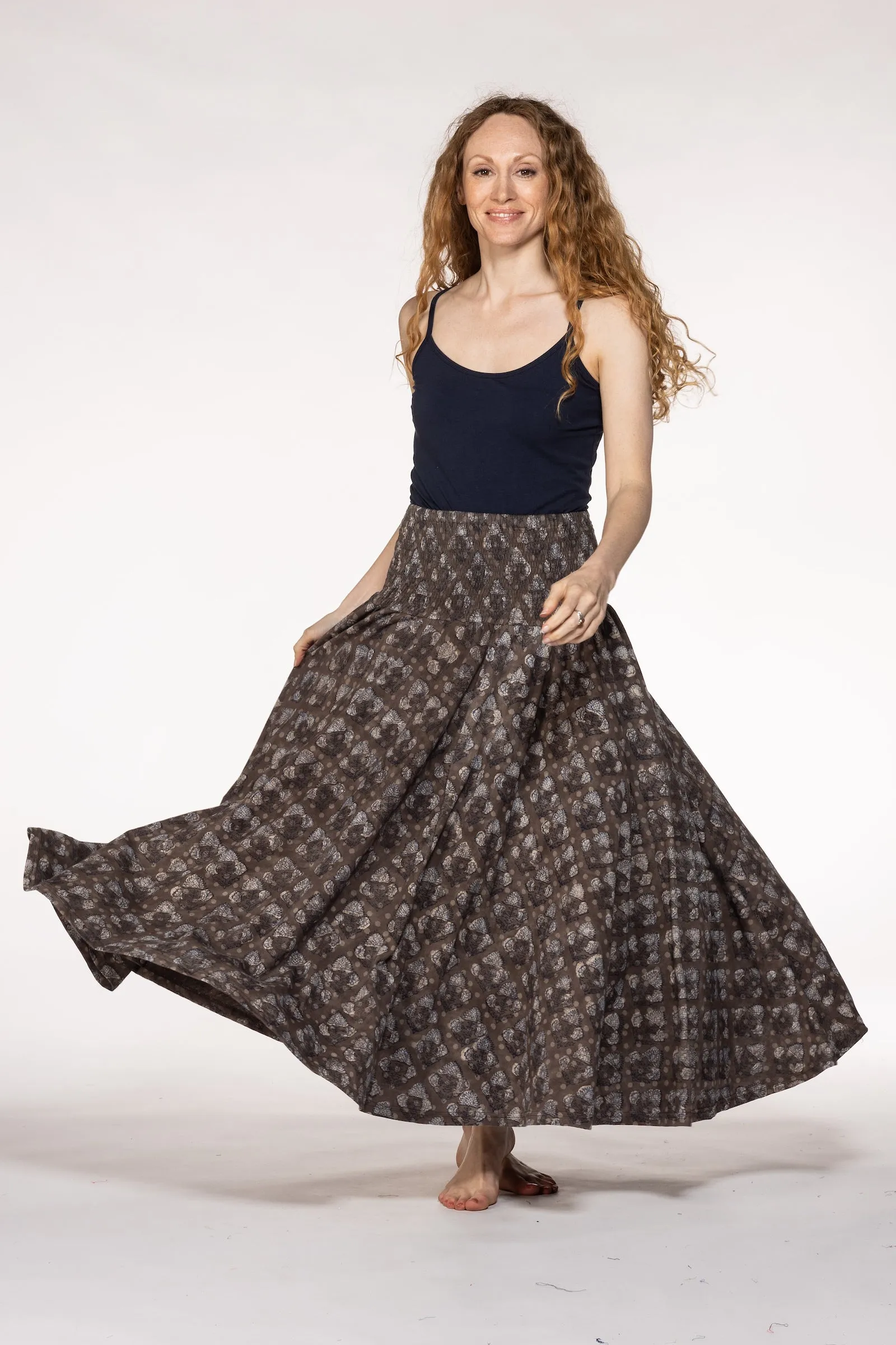 Asman Skirts Hand Block Printed Bamboo- SS24