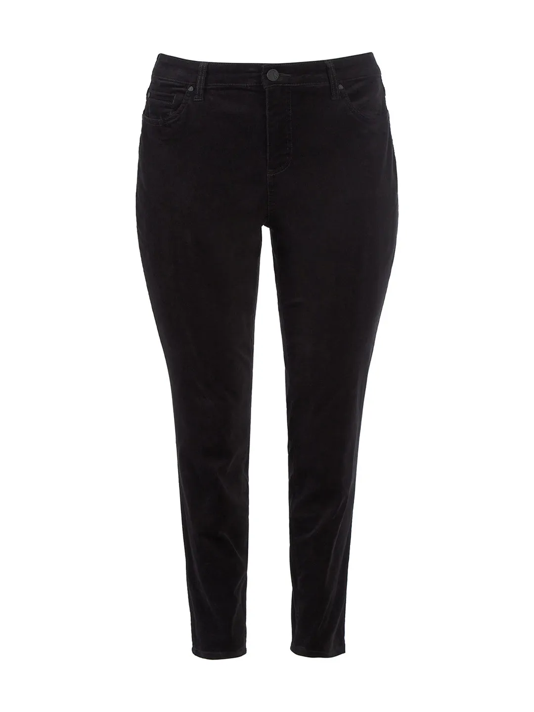 Black Diana Cord Skinny Pants