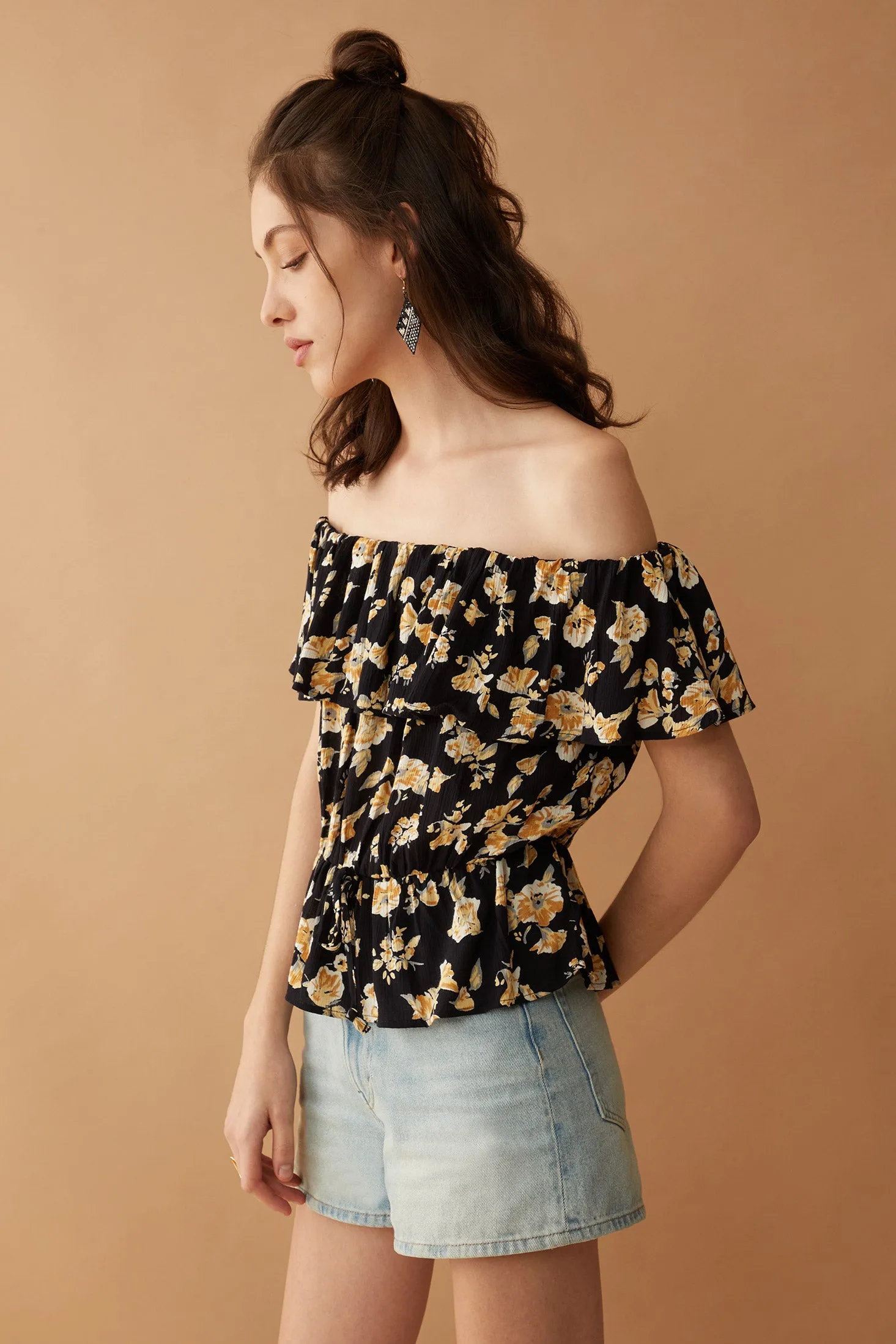 Bohera Aveline Flounce Off-Shoulder Top