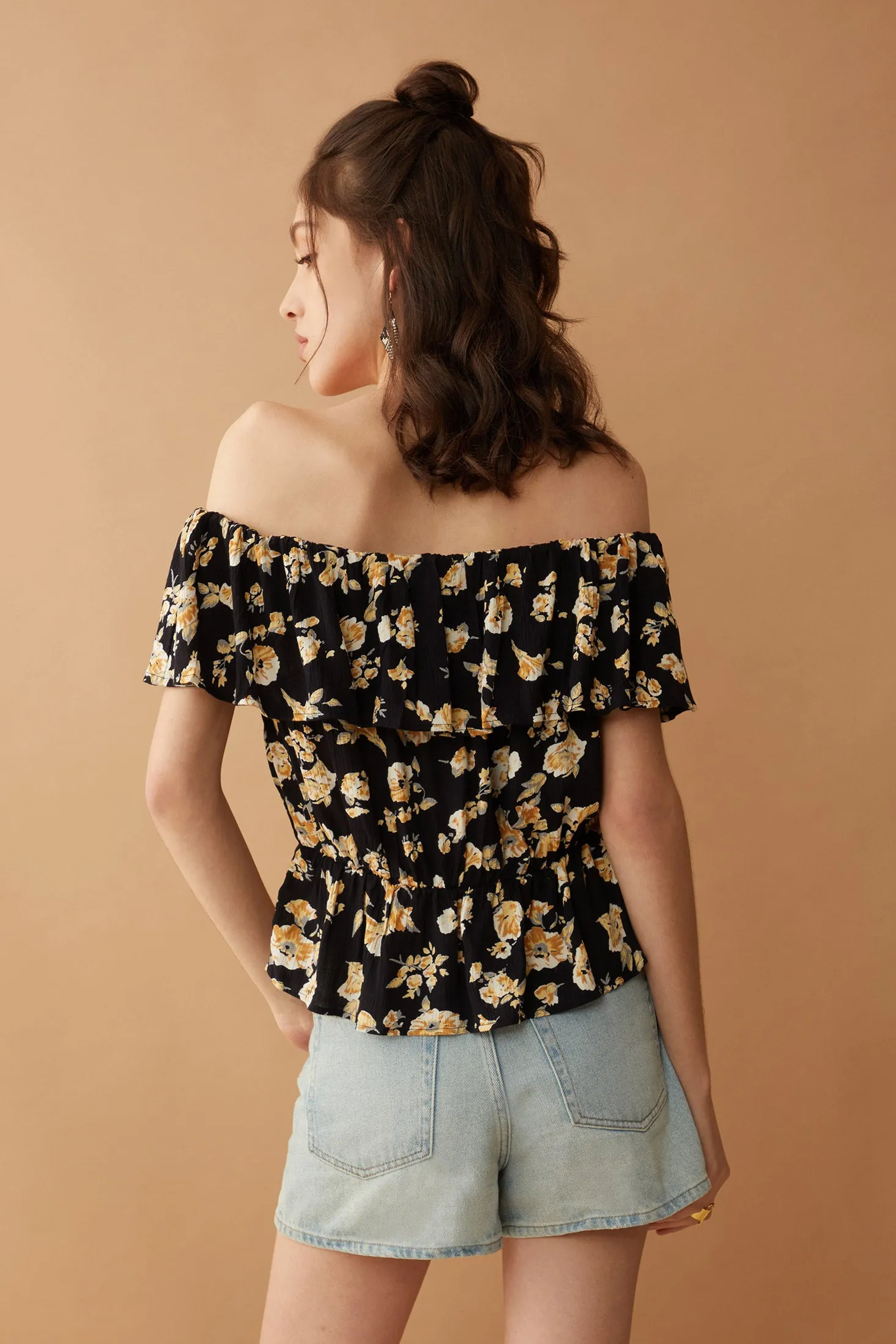 Bohera Aveline Flounce Off-Shoulder Top