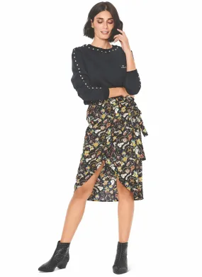 Burda Pattern 6200  Wrap Skirt with Waistband and Tie