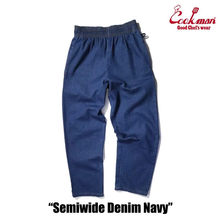 Cookman Chef Pants Semiwide- Denim : Navy