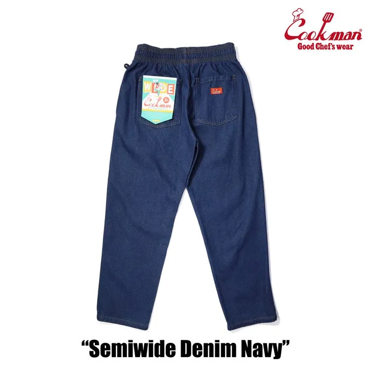 Cookman Chef Pants Semiwide- Denim : Navy