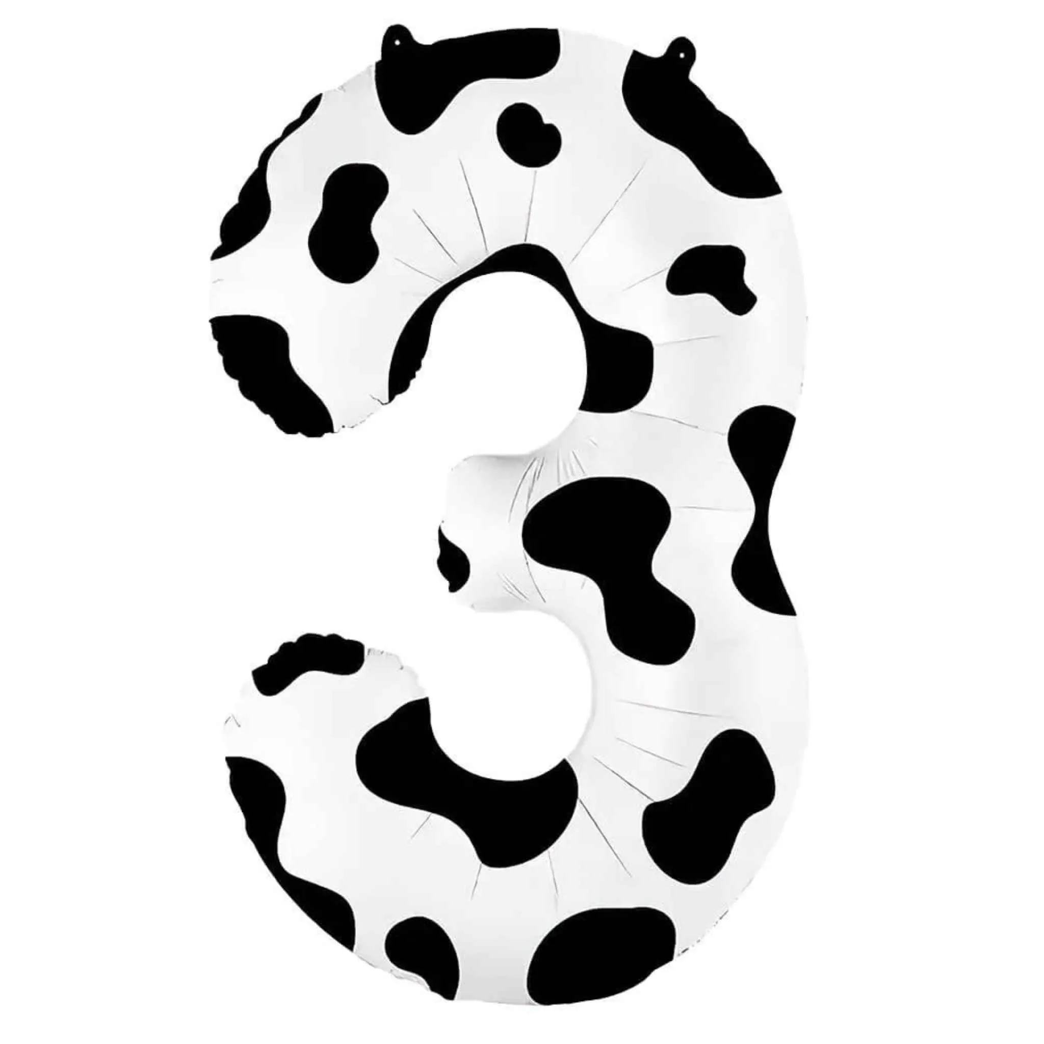 Cow Print Number Balloons | Black and White Cow Print | 36 INCH