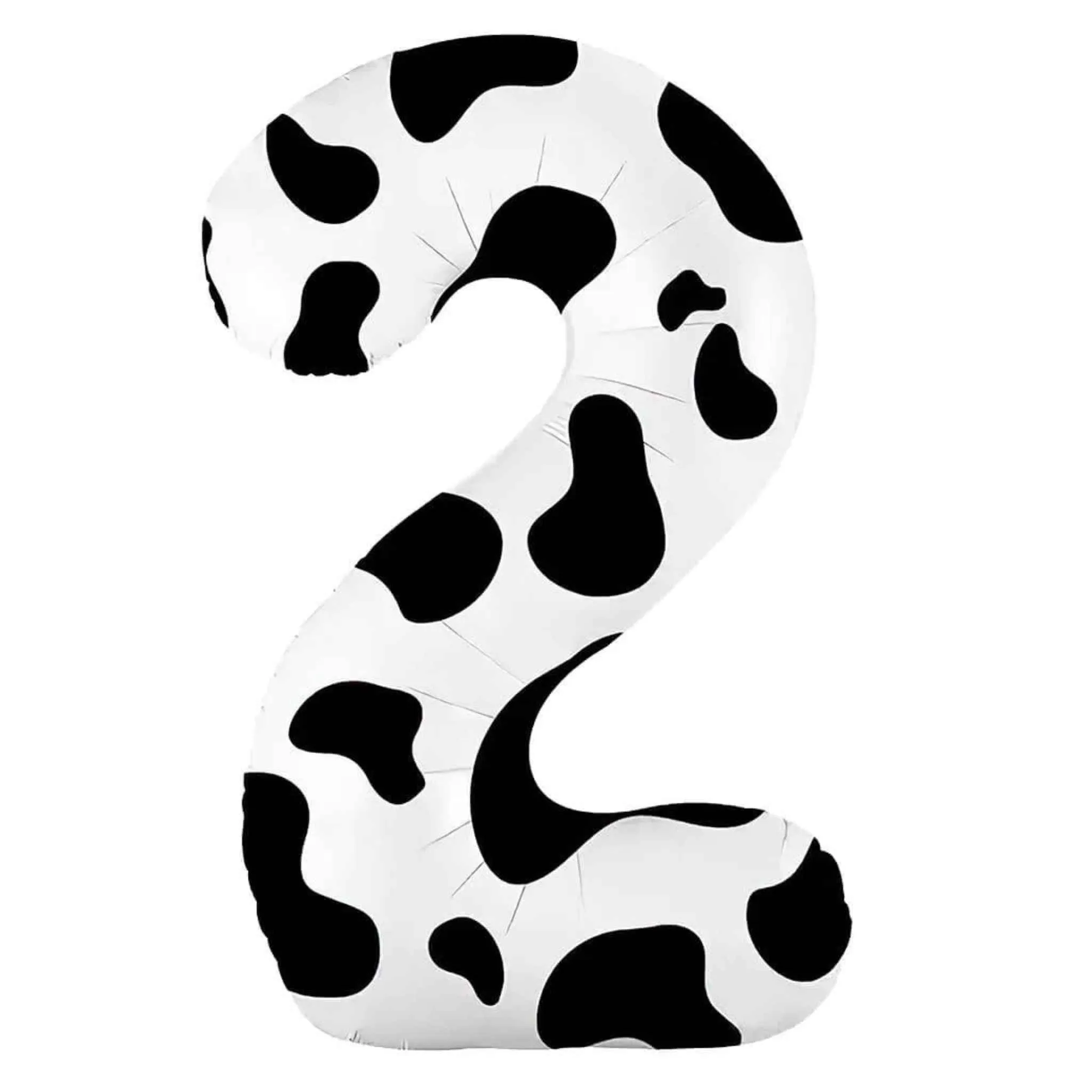 Cow Print Number Balloons | Black and White Cow Print | 36 INCH