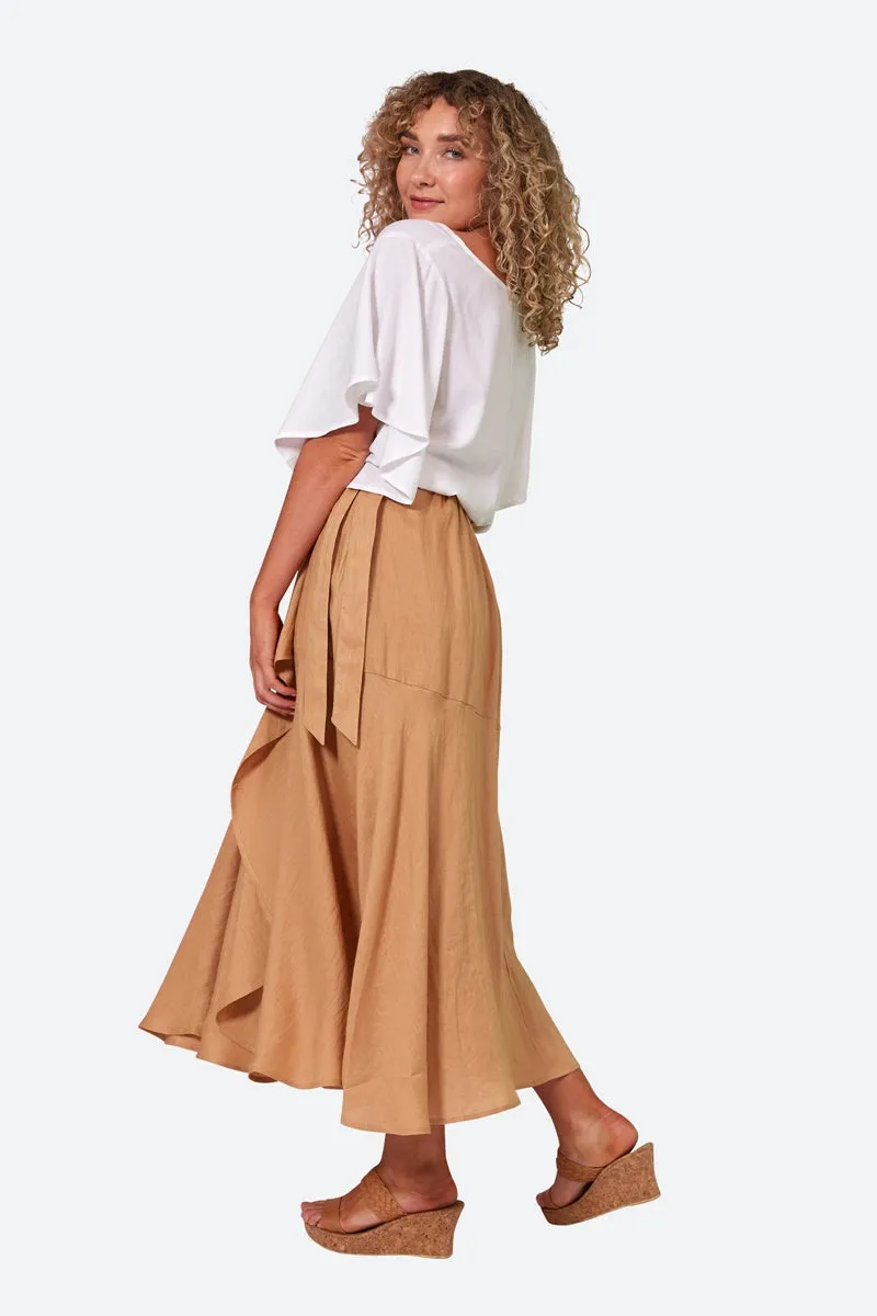 Eb & Ive - La Vie Wrap Skirt - Caramel