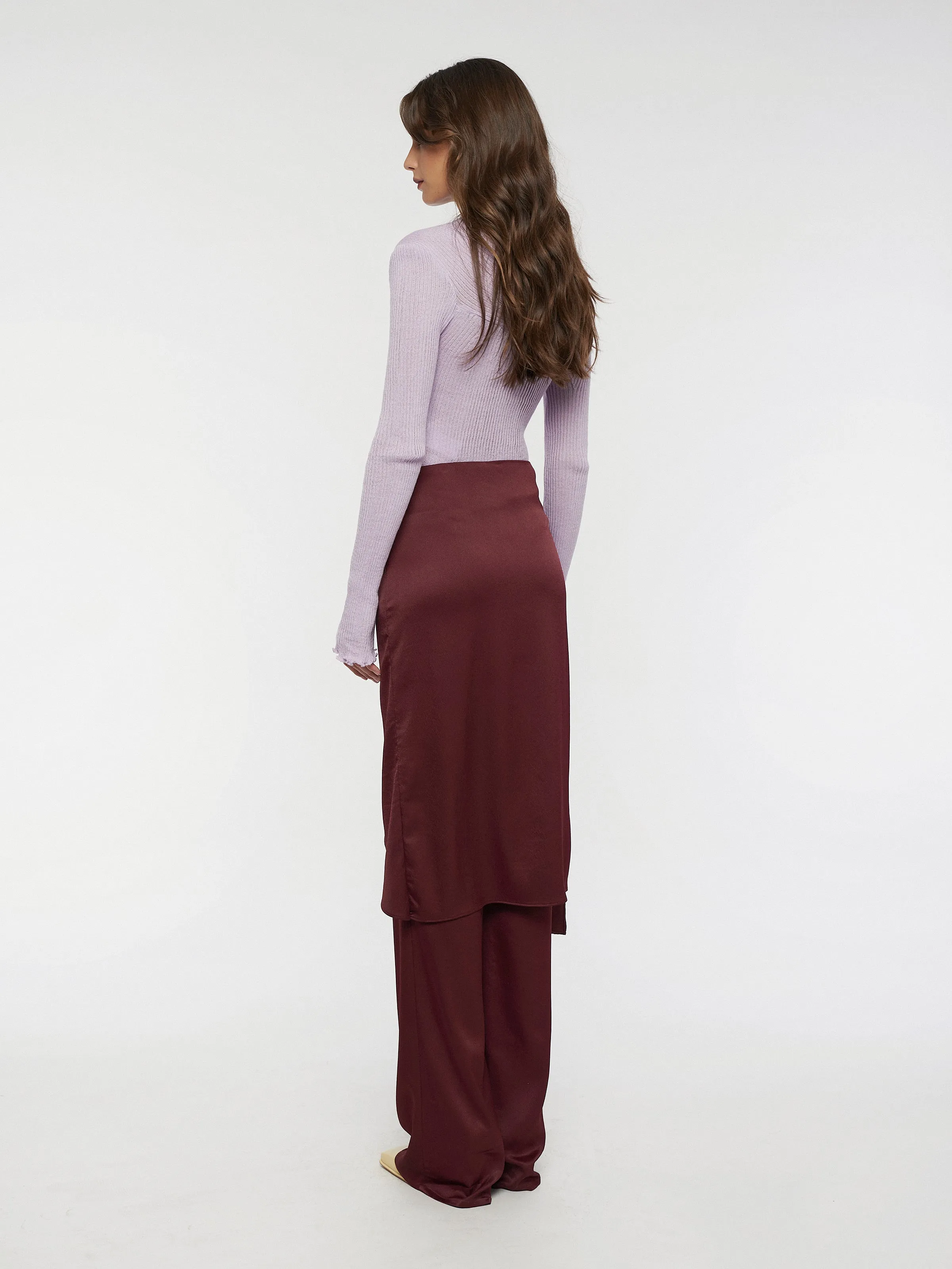 ELONA wrap skirt - merlot