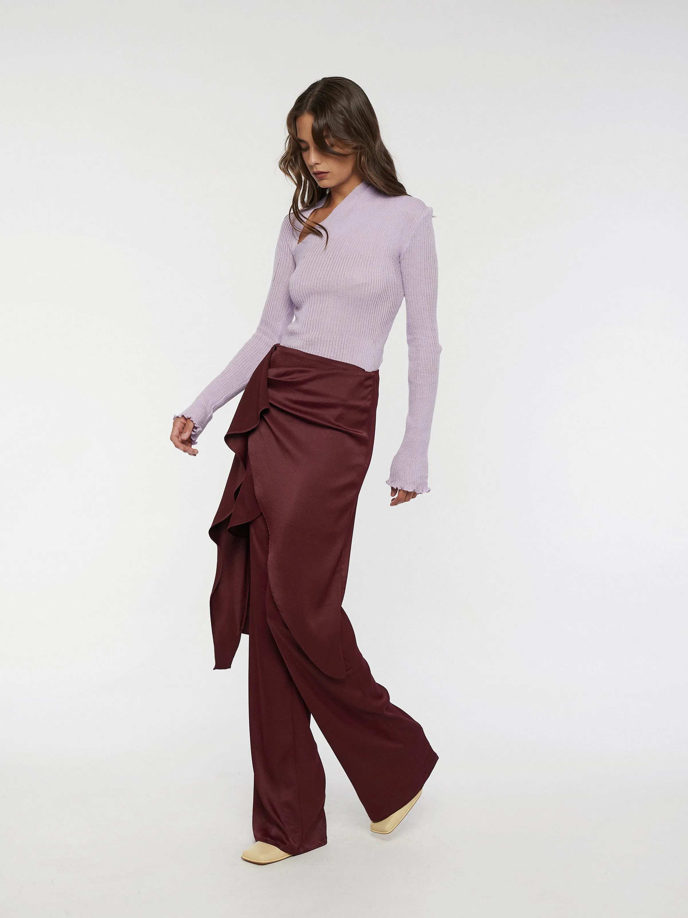 ELONA wrap skirt - merlot