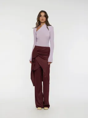 ELONA wrap skirt - merlot