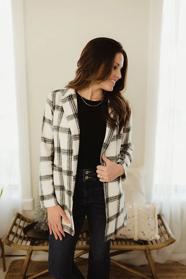 Grid Checker Blazer