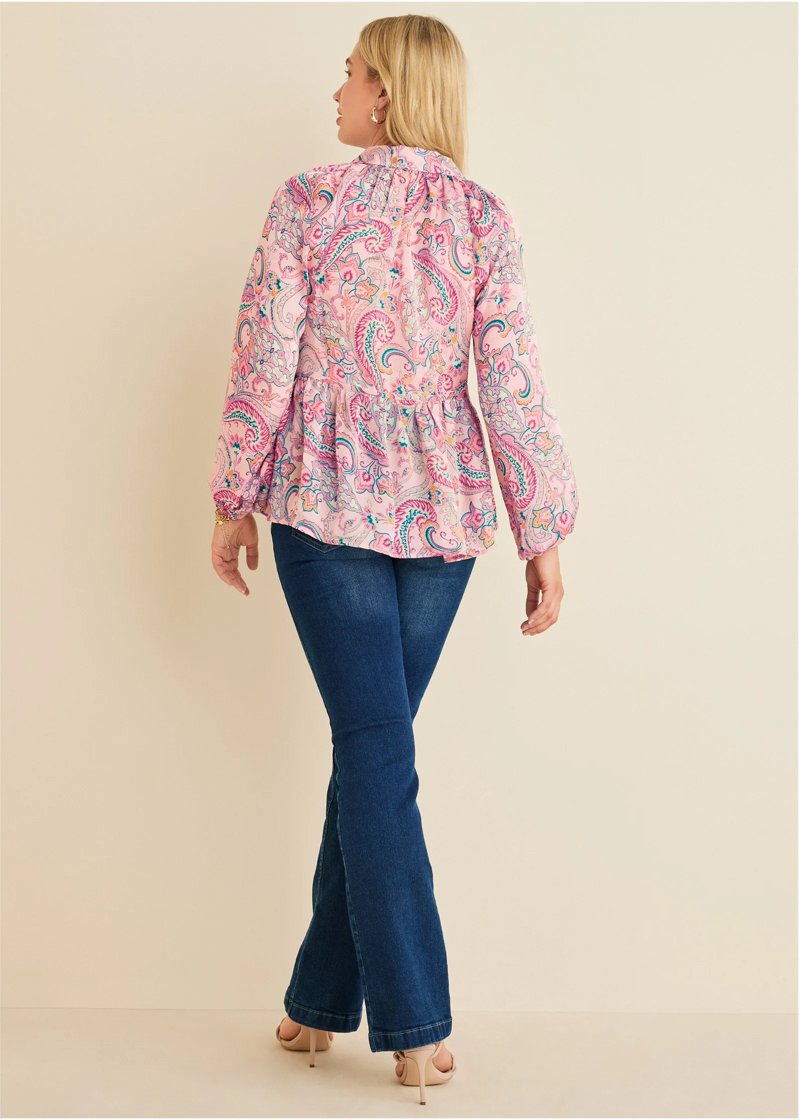 High-Low Blouse - Venetian Paisley