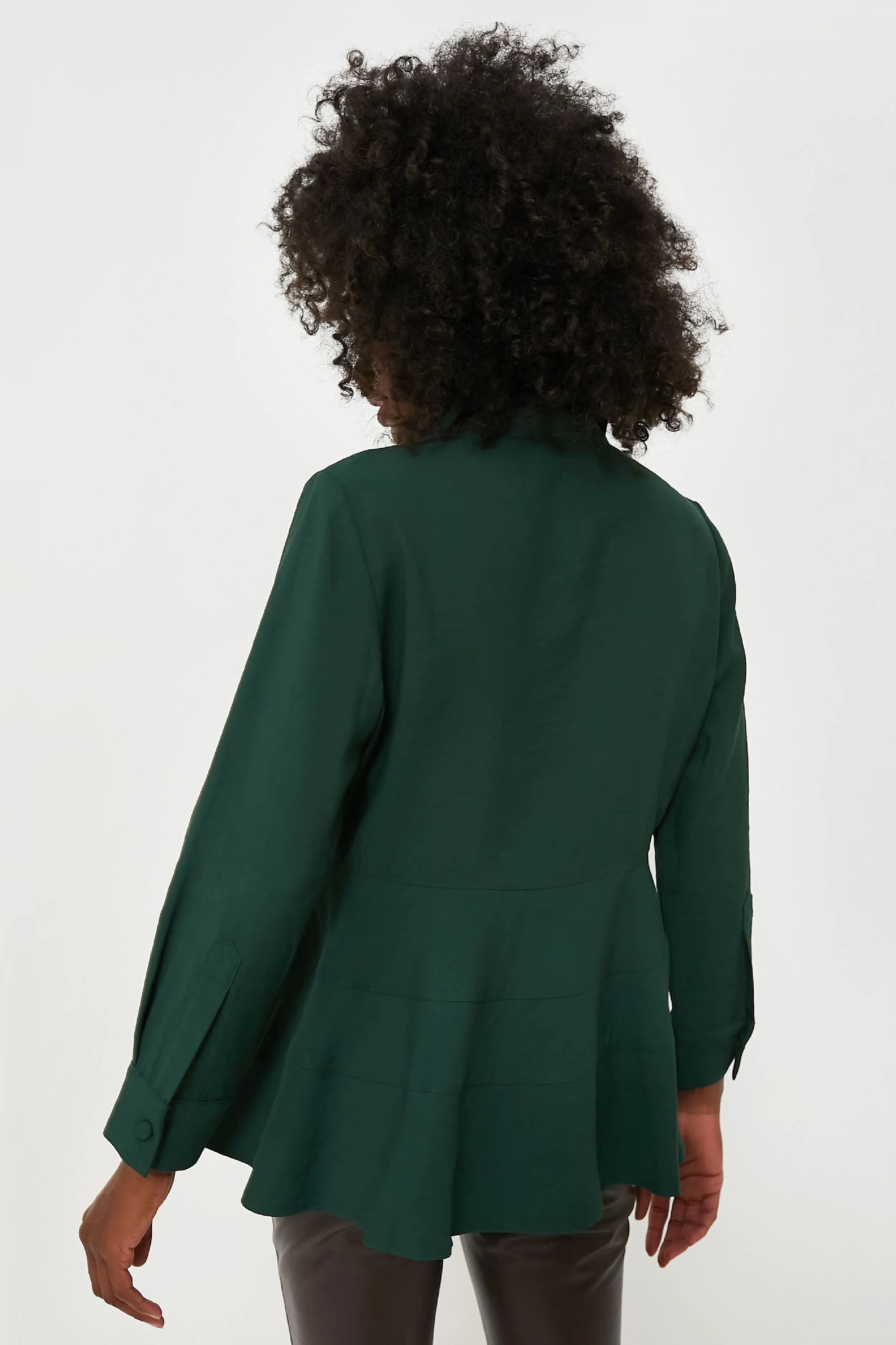 Hunter Green Ashlen Blouse