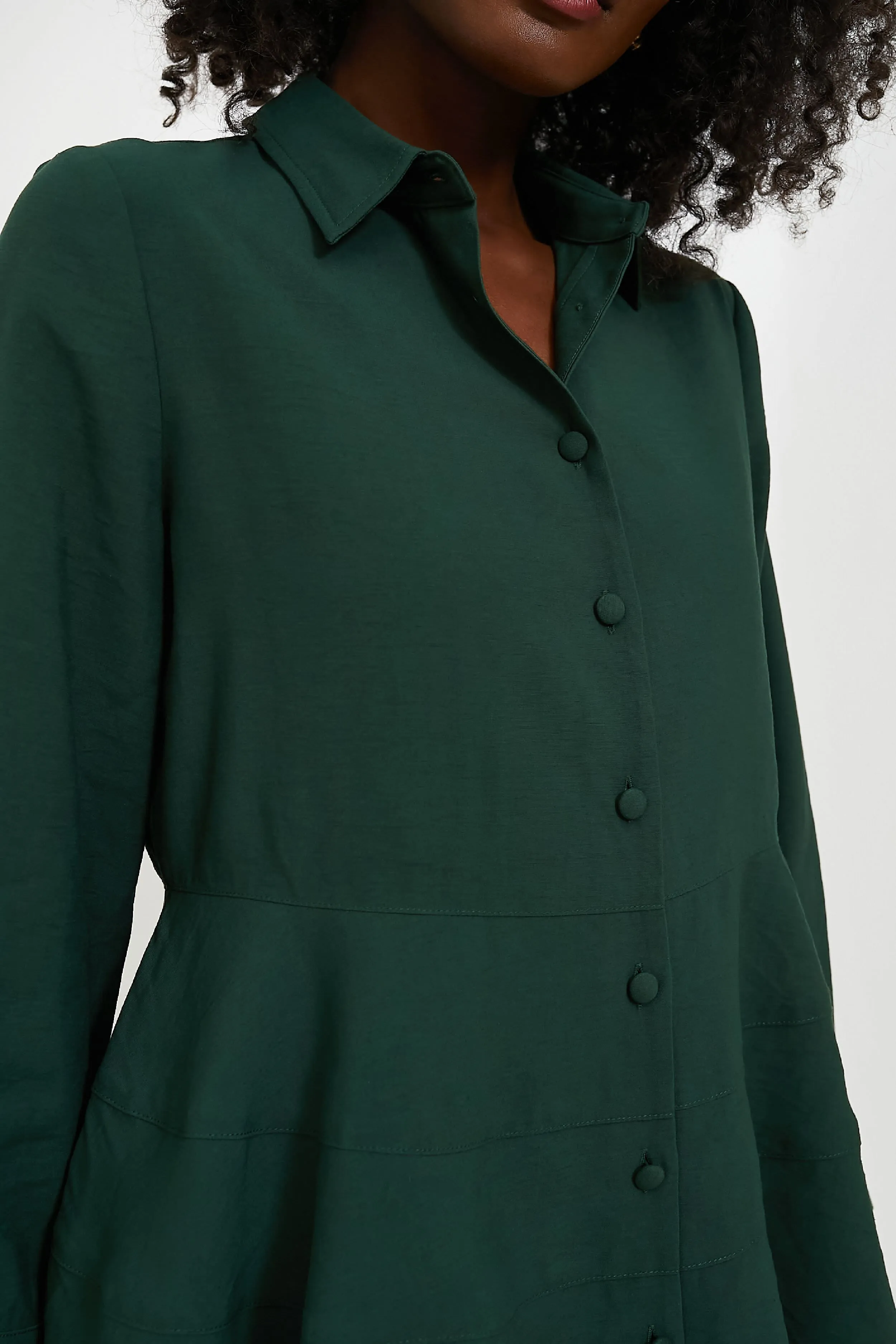 Hunter Green Ashlen Blouse