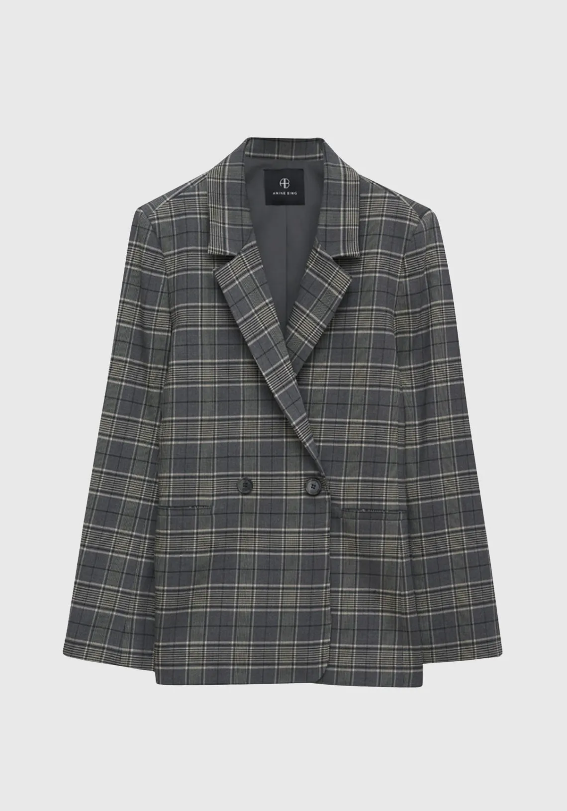 MADELEINE BLAZER GREY PLAID