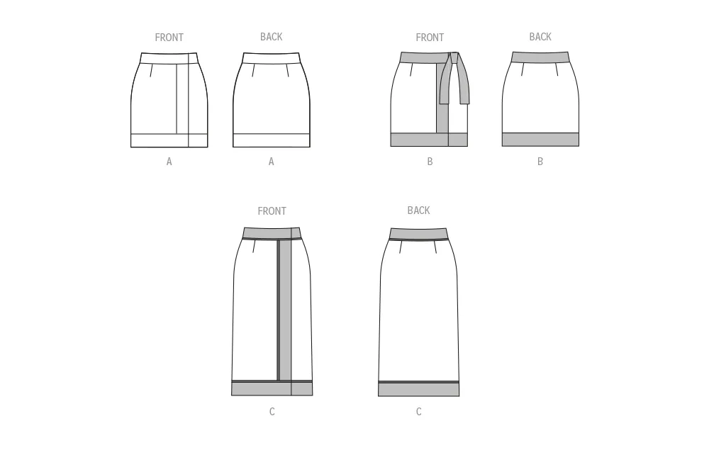 McCall's sewing pattern 8409 Wrap Skirts