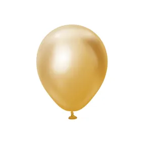 Mirror Gold 12cm Mini Balloons - Pack of 5