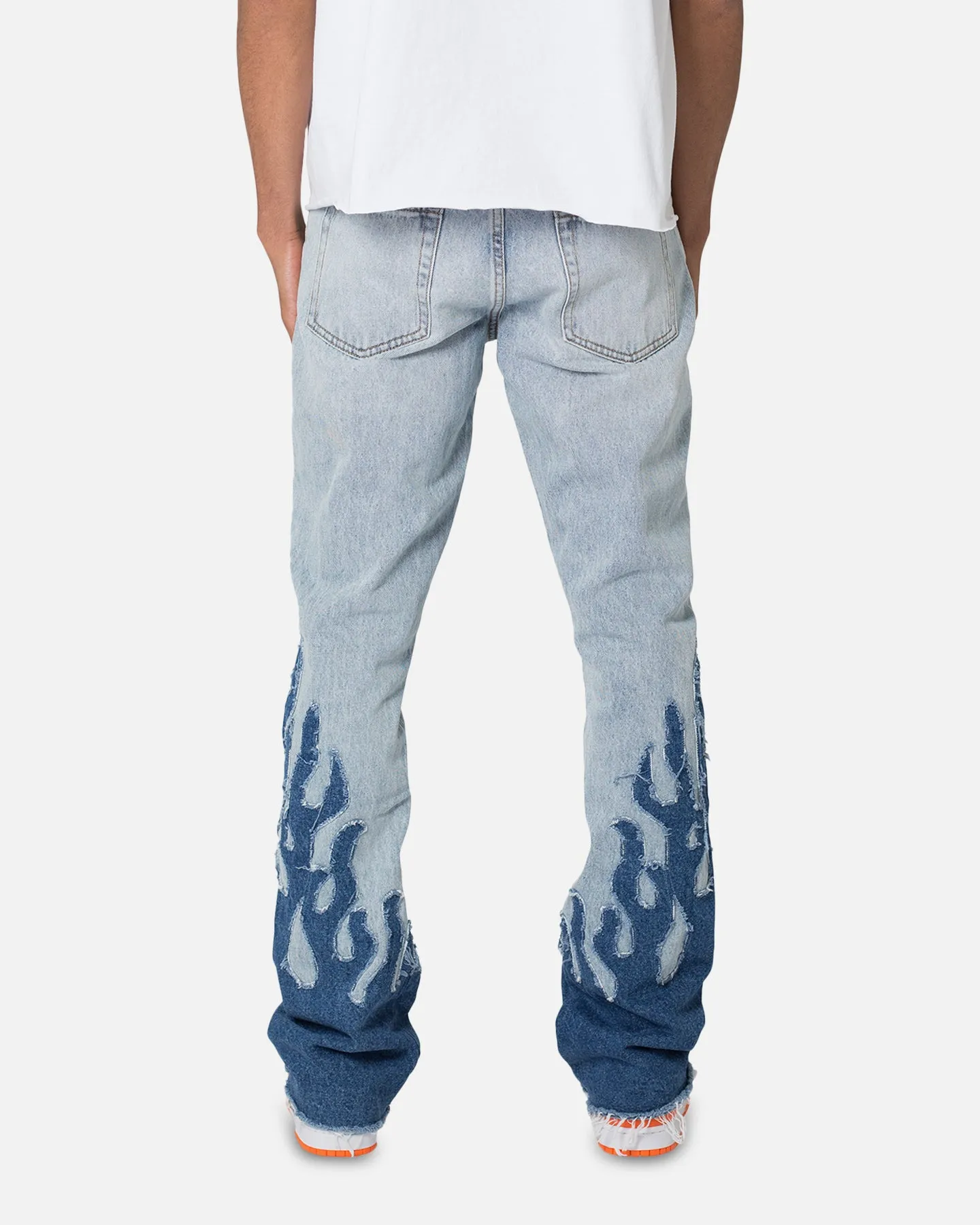 MNML B556 Flame Flare Denim Jeans Blue