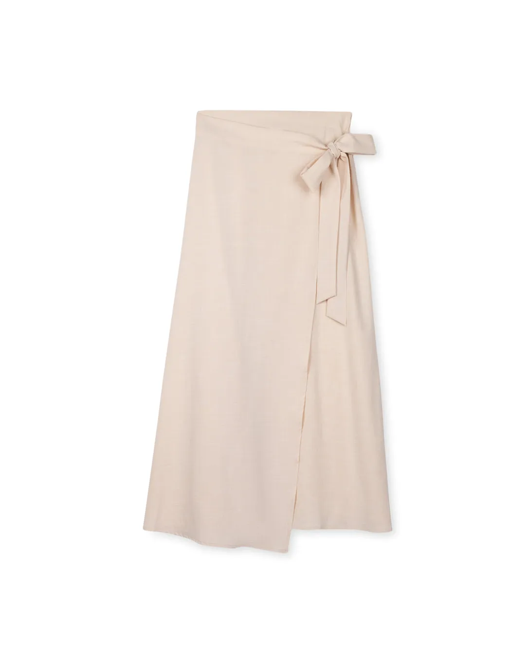 Mock Wrap Maxi Skirt