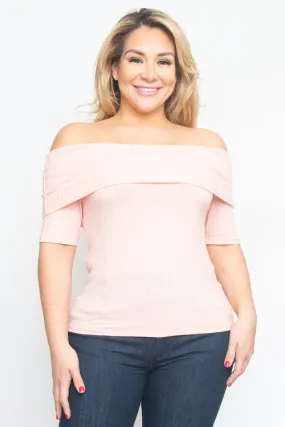 Off Shoulder Plus Size Top (T10505PL)