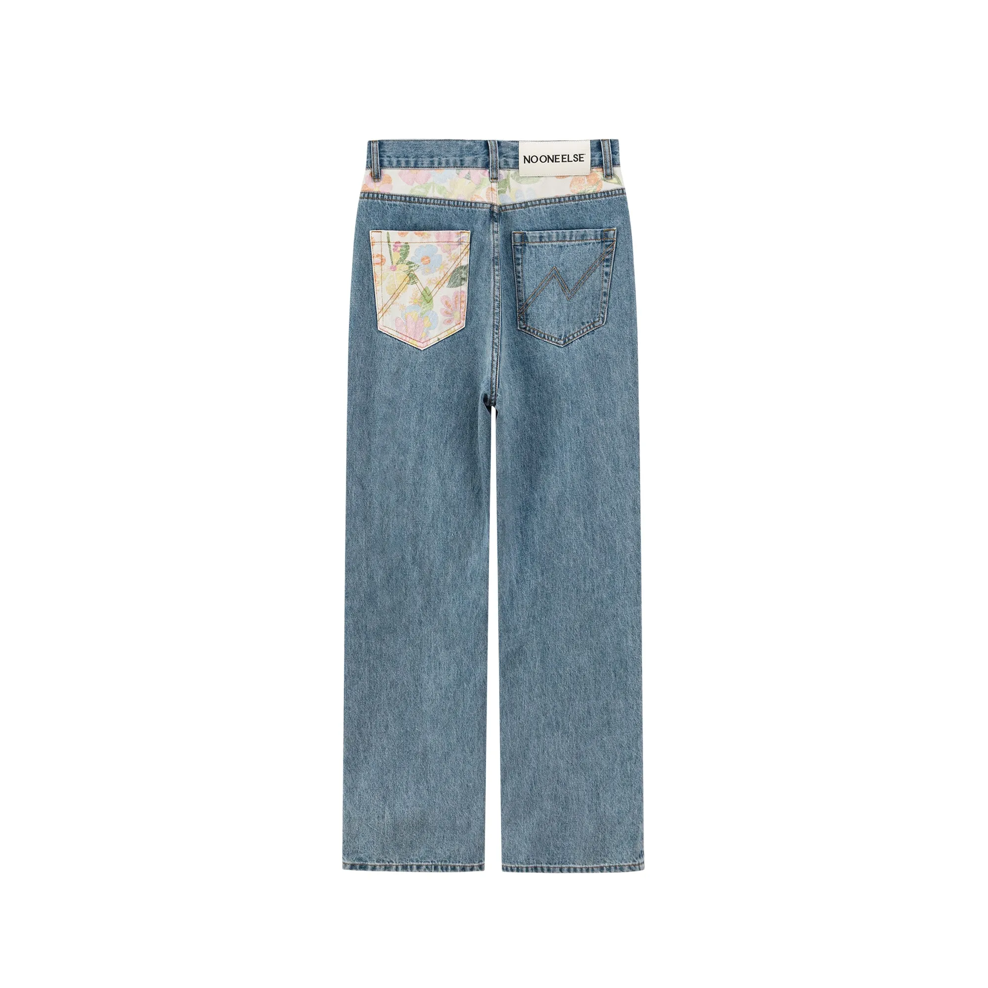 Patchwork Vintage Wide Jeans