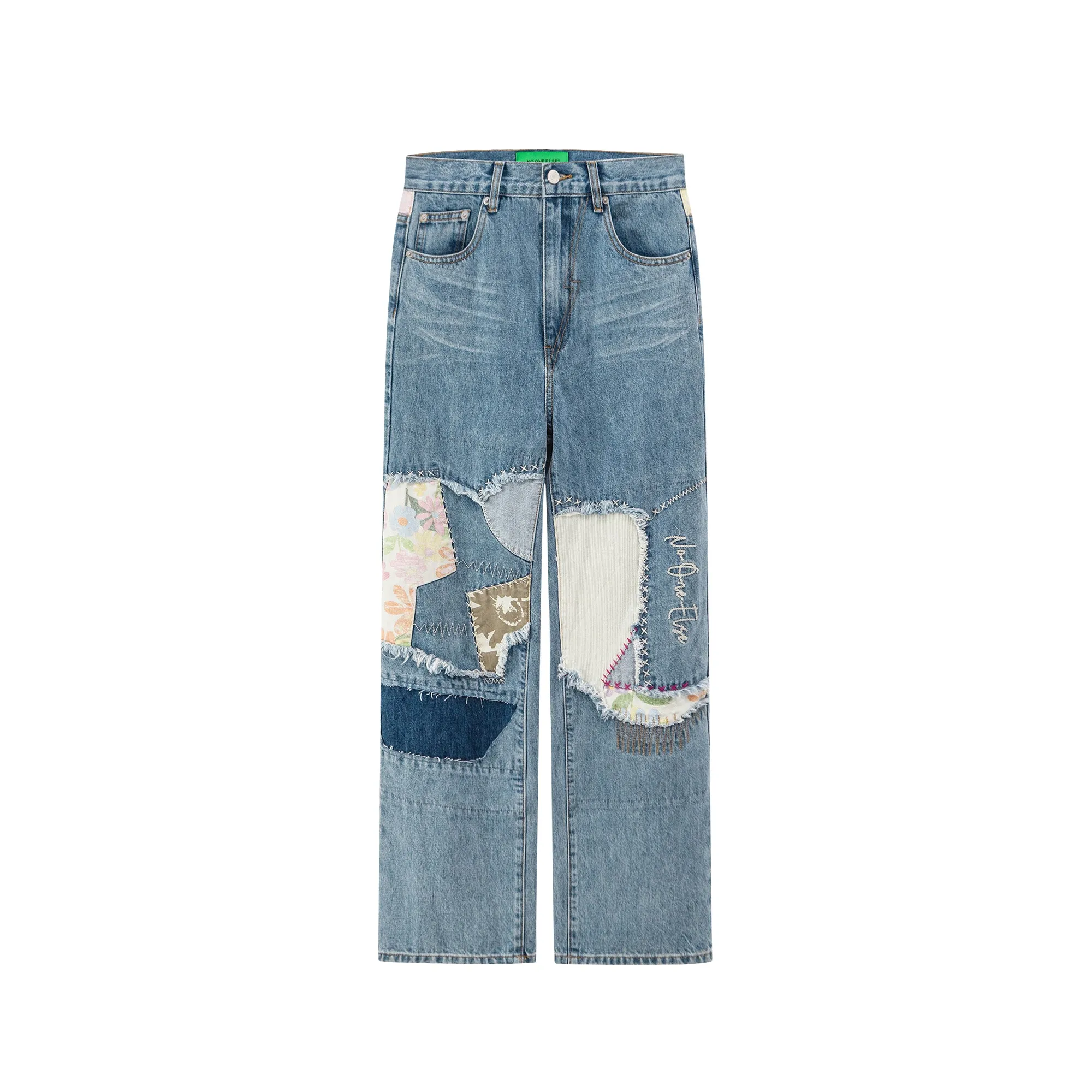 Patchwork Vintage Wide Jeans