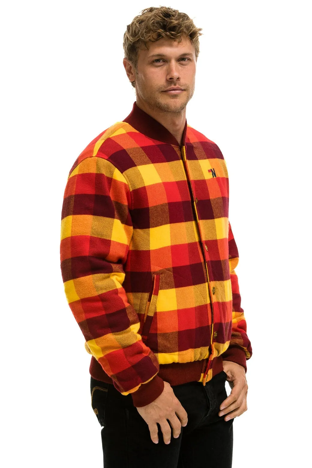 PLAID UNISEX VARSITY JACKET - SURFY PLAID