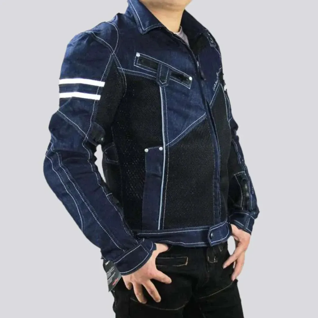 Protective slim riding jeans jacket