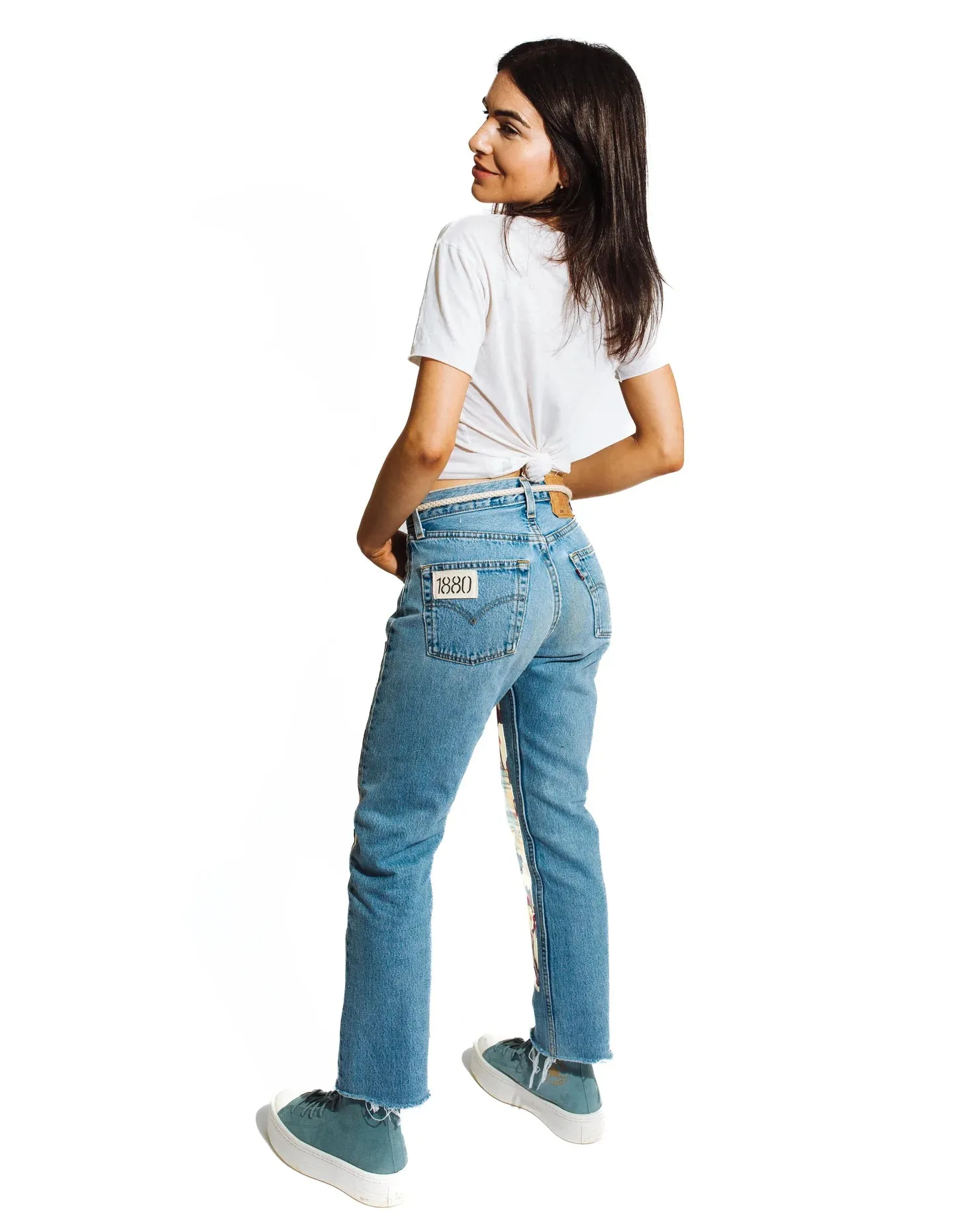 Riley Vintage Patchwork Chappy Jeans