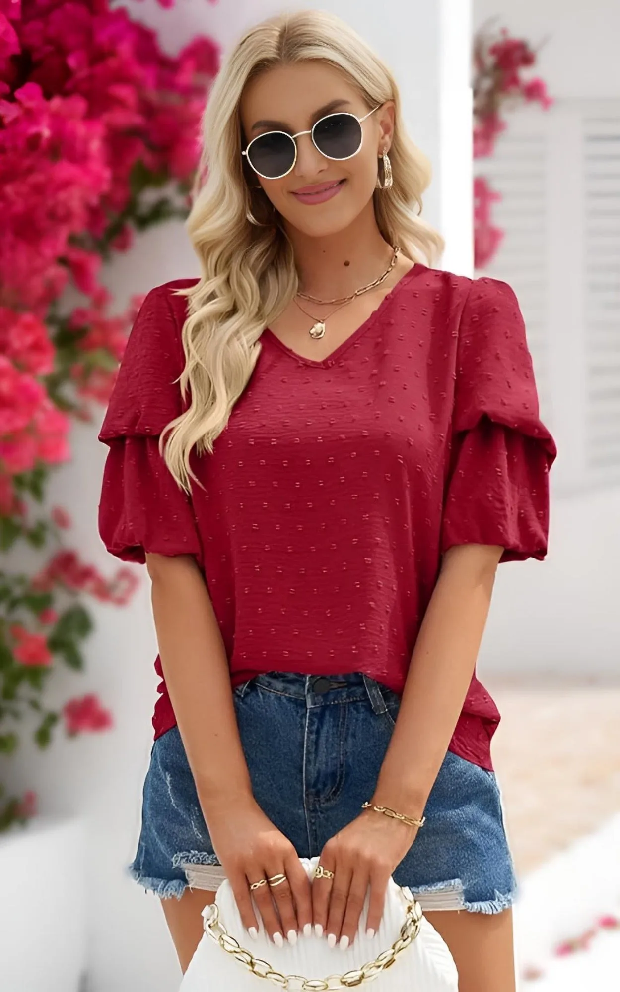 Tired Sleeve Blouse