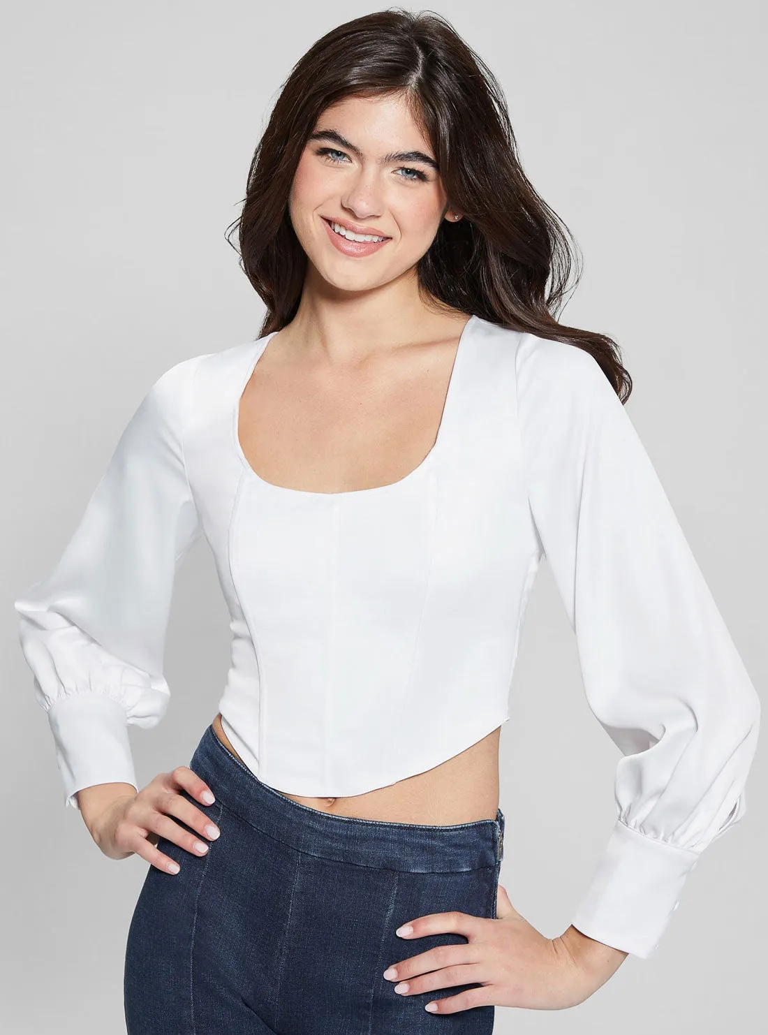 White Isabel Corset Top